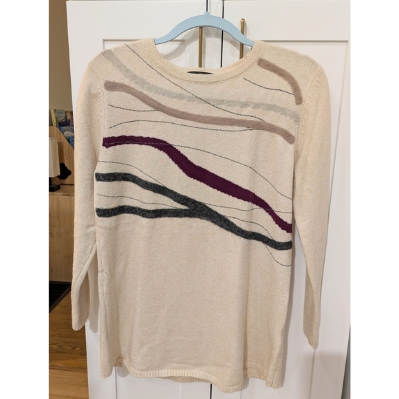 Parkhurst Tops - Parkhurst Cream Top with Multicolor Stripes